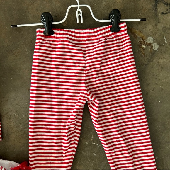 Rare, Too! Christmas Candy Cane Red and White 2-pc Dress & Leggings | Size 3T - Picture 15 of 16